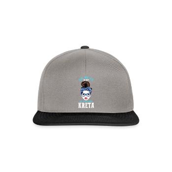 Egal wie geil du bist ich fliege nach Kreta - Snapback Cap - Graphit/Schwarz - Vorne