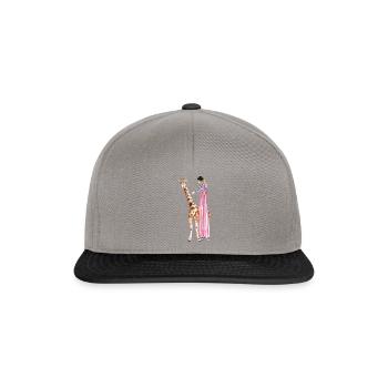 Circus clown with giraffe - Snapback Cap - graphite/black - Front
