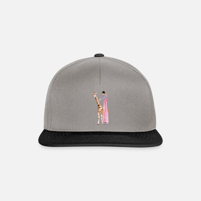 Zirkus Clown mit Giraffe - Snapback Cap - Graphit/Schwarz