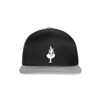 Zirkus Clown Tänzerin - Snapback Cap - Schwarz/Grau - Vorne