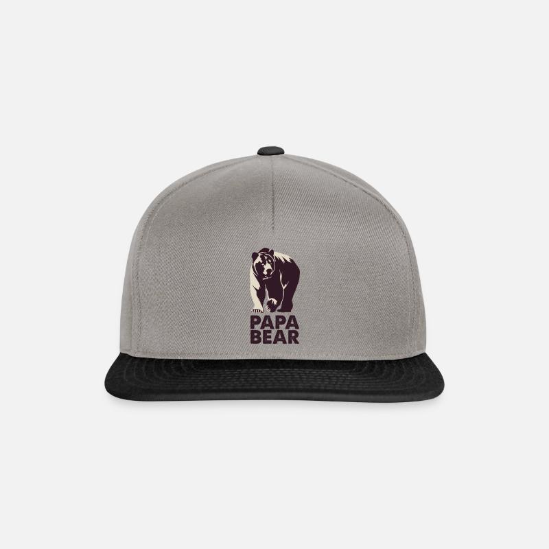 Papa Bear - Snapback Cap - Graphit/Schwarz