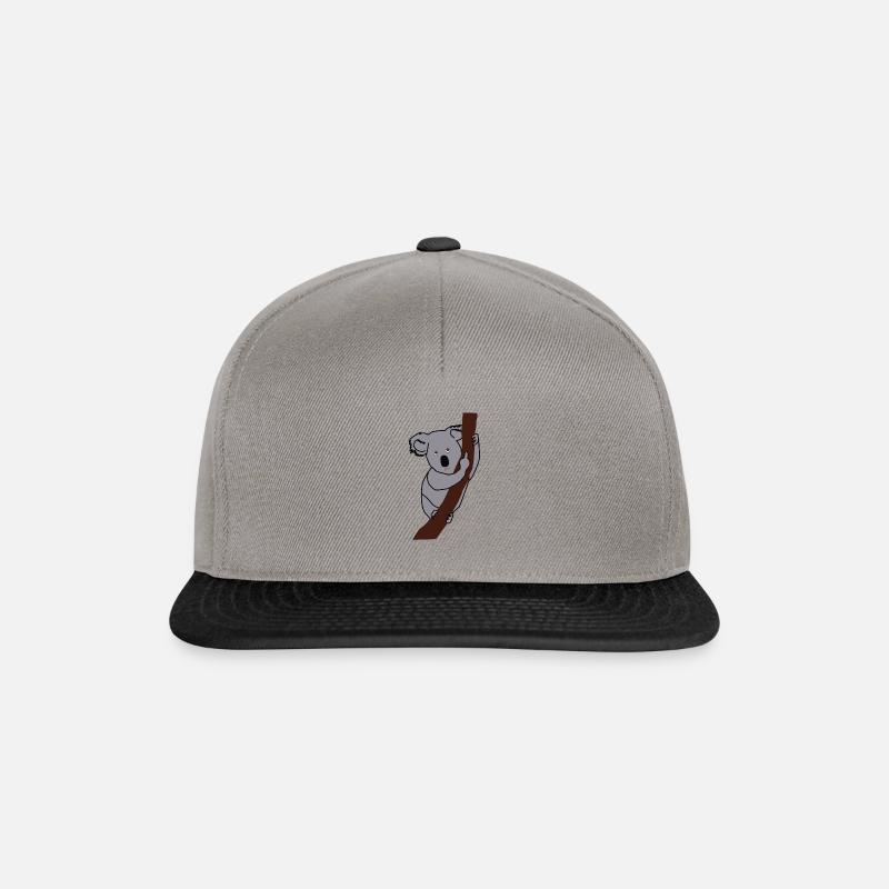 Koala Mittelfinger Tiere Geschenkidee - Snapback Cap - Graphit/Schwarz