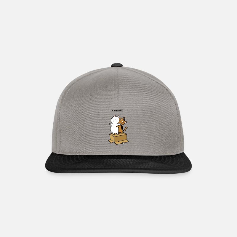 Catanic Main Coon Perser Katze Geschenk - Snapback Cap - Graphit/Schwarz