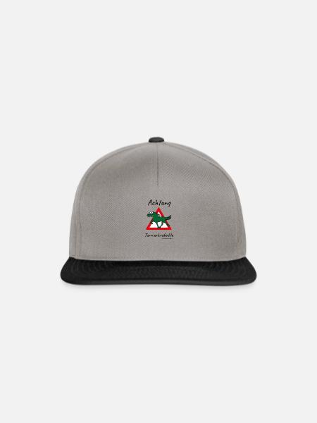 Achtung Turnierkrokodile - Snapback Cap - Graphit/Schwarz