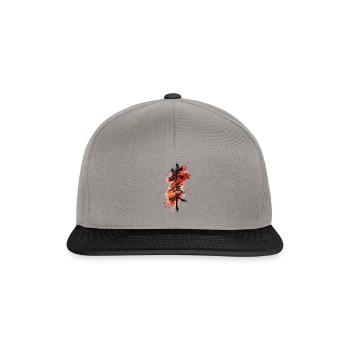 Samurai Japan Warrior Gift Asia Blood Moon - Snapback Cap - graphite/black - Front