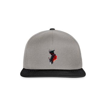 Samouraï Japon Guerrier Cadeau Asie Lune de sang - Casquette snapback - gris graphite/noir - Devant