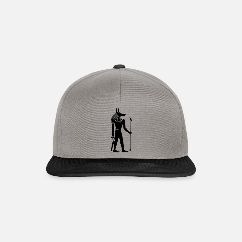anubis egypt god - Snapback Cap - graphite/black