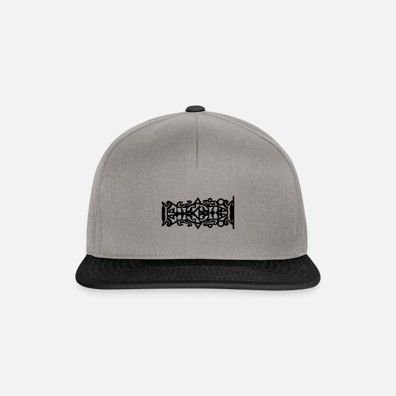 Tribal Ornament Symbol Figur einfarbig - Snapback Cap - Graphit/Schwarz