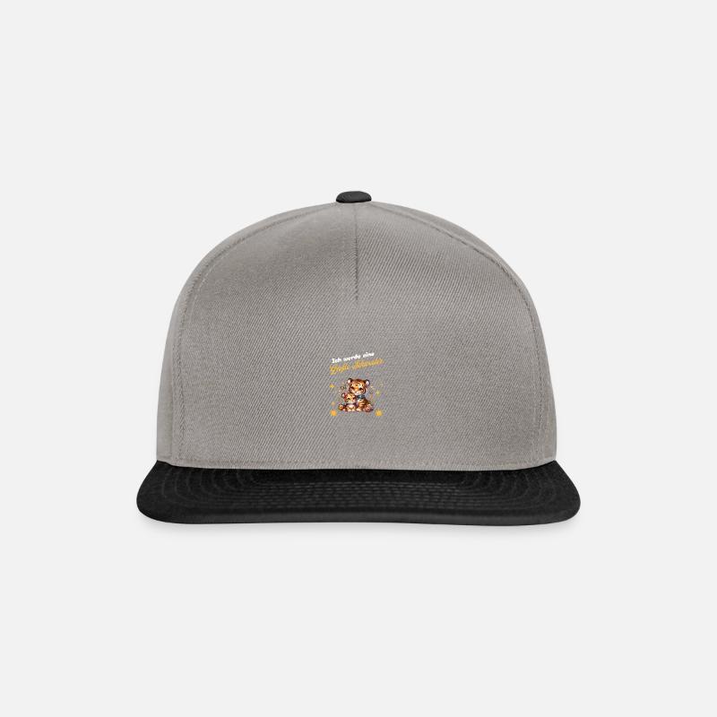 Ich werde eine große Schwester - Snapback Cap - Graphit/Schwarz