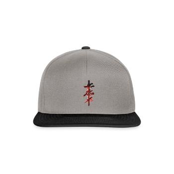 Samurai Japan Warrior Gift Asia Blood Moon - Snapback Cap - graphite/black - Front