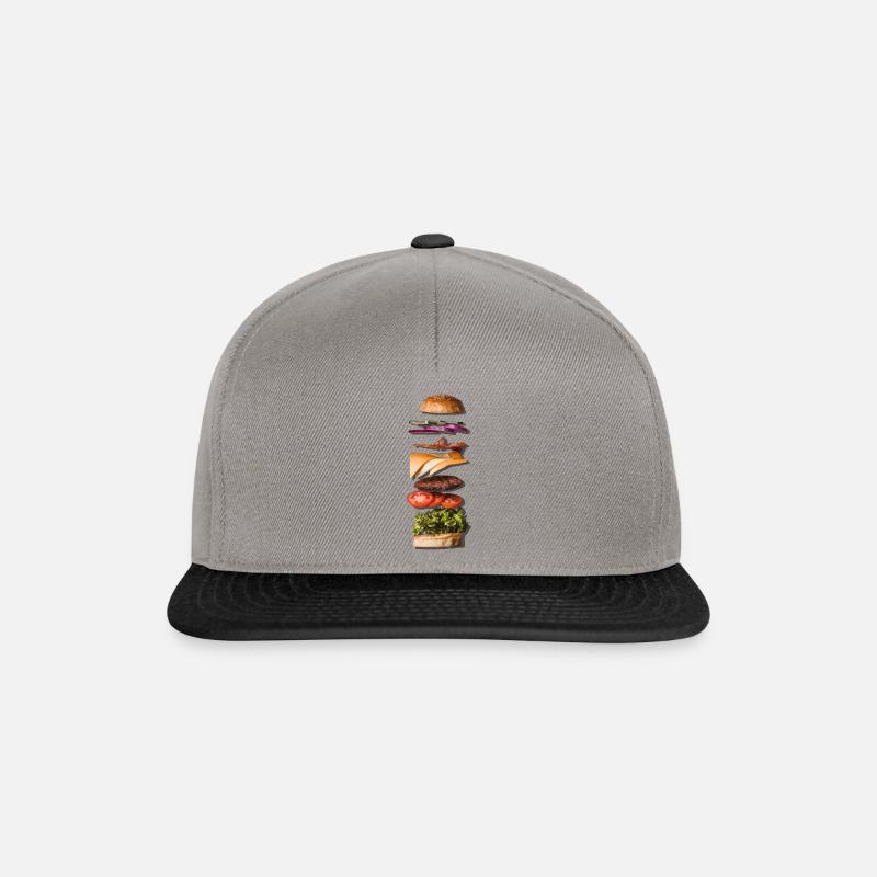 Burger - Casquette snapback - gris graphite/noir