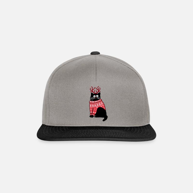 Weihnachtskatze - Snapback Cap - Graphit/Schwarz