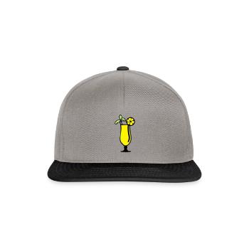 verre apero citron cocktail 1 - Casquette snapback - gris graphite/noir - Devant