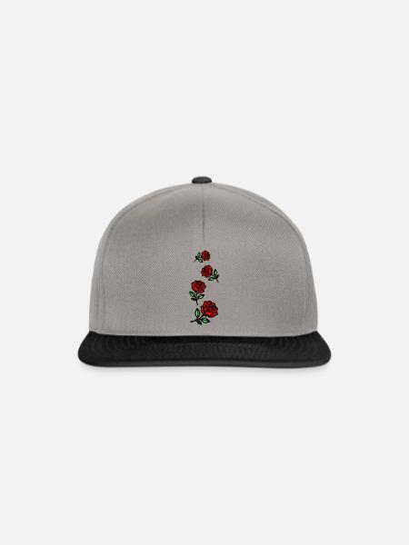 Rosen Blumen - Snapback Cap - Graphit/Schwarz