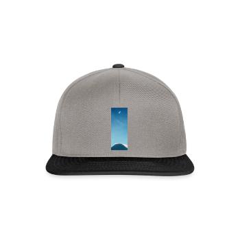 Moon and mountain - Snapback Cap - graphite/black - Front