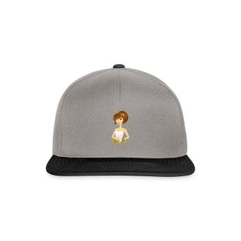 Braut (Brünette Haare) - Snapback Cap - Graphit/Schwarz - Vorne