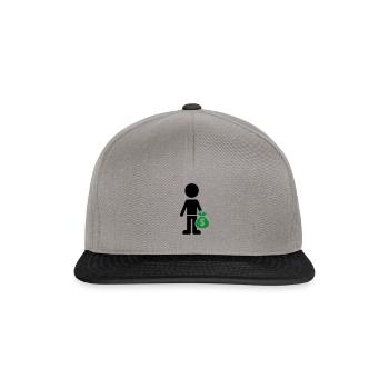 Business Money Hustle - Snapback Cap - graphite/black - Front