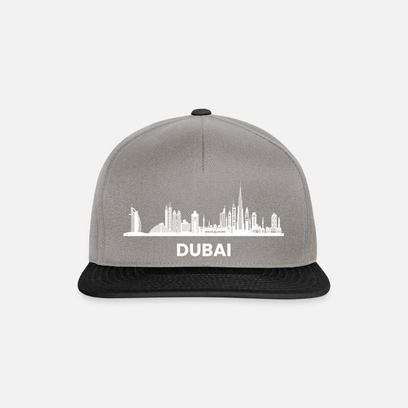 Dubai Skyline VAE , dubai - Snapback Cap - Graphit/Schwarz