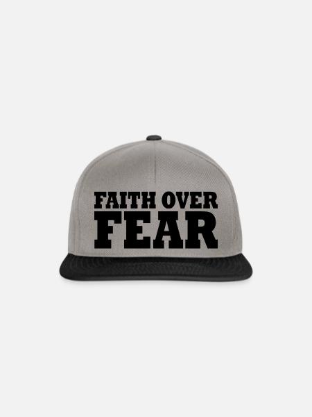 Faith over fear - Snapback Cap - Graphit/Schwarz