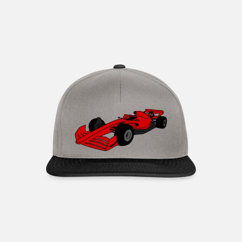 Formelwagen Rot - Snapback Cap - Graphit/Schwarz