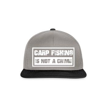 Carp Fishing is not a crime - Snapback Cap - Graphit/Schwarz - Vorne