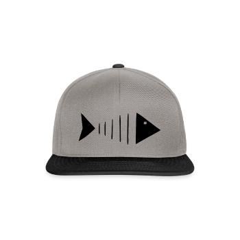 Fish Angler Fischer - Casquette snapback - gris graphite/noir - Devant