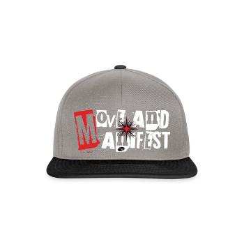 MOVE and MANIFEST Premium Design-Hoodie-T-Shirt - Snapback Cap - Graphit/Schwarz - Vorne