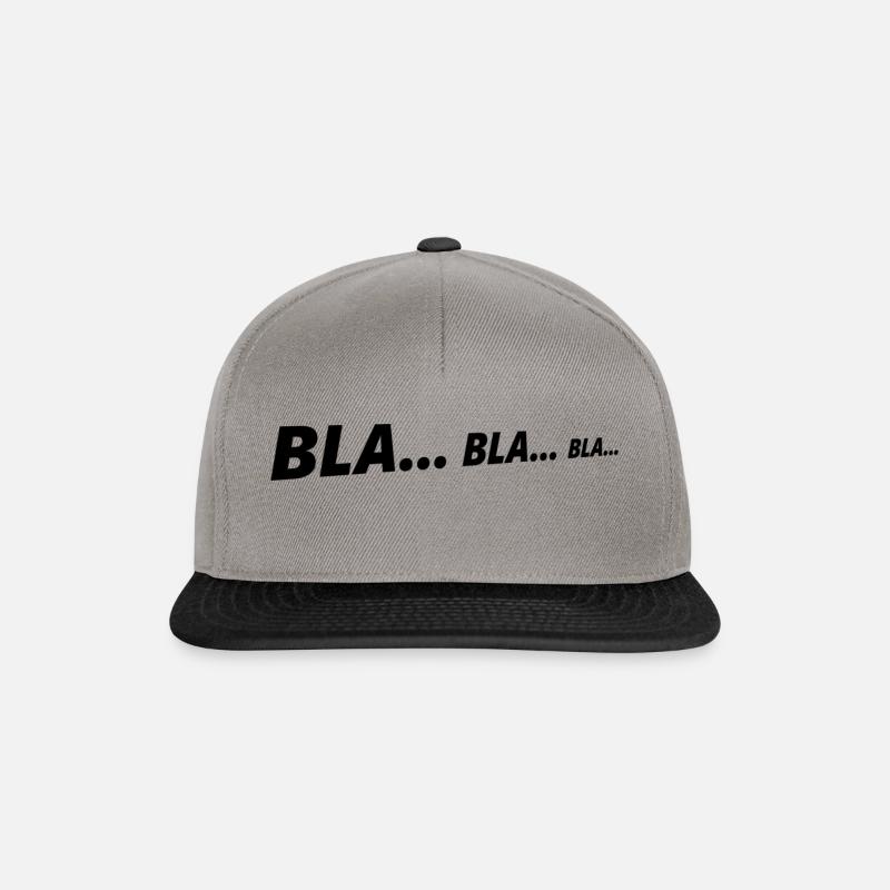 bla bla bla - Snapback Cap - Graphit/Schwarz
