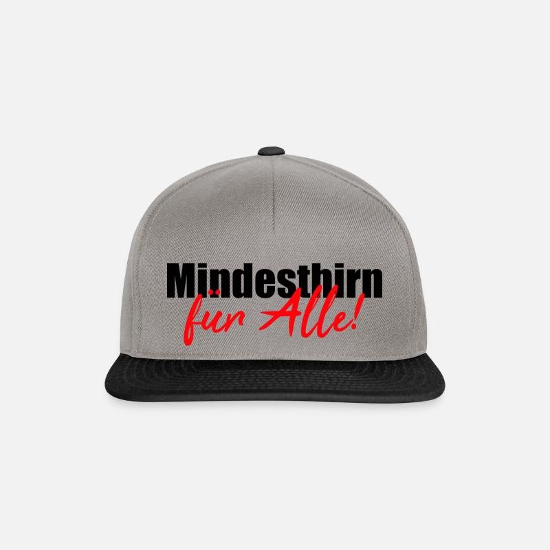Mindesthirn - Snapback Cap - Graphit/Schwarz