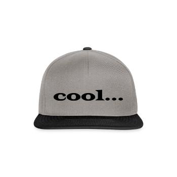 cool schwarz Logo - Snapback Cap - Graphit/Schwarz - Vorne