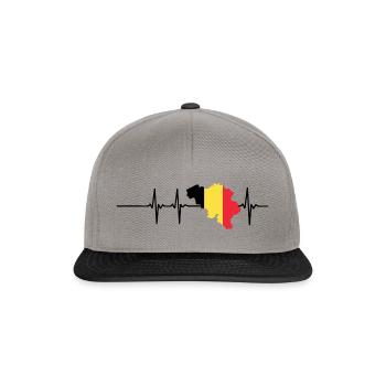 Heart Beat Belgia - Snapback Cap - graphite/black - Front