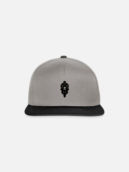 Motorradfahrer - Snapback Cap - Graphit/Schwarz
