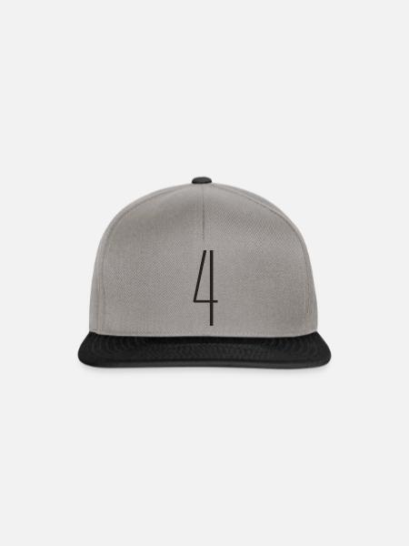 4 - Snapback Cap - Graphit/Schwarz