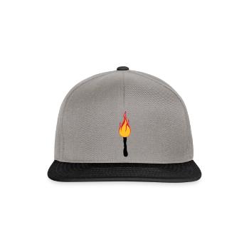 torche nuit promenade lumière feu vif flamme heis - Casquette snapback - gris graphite/noir - Devant