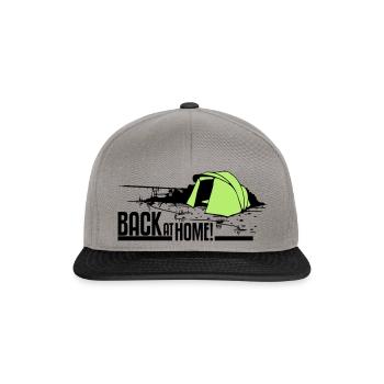 Back at home! - Snapback Cap - Graphit/Schwarz - Vorne