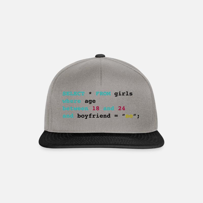 Programmeur drôle - Casquette snapback - gris graphite/noir