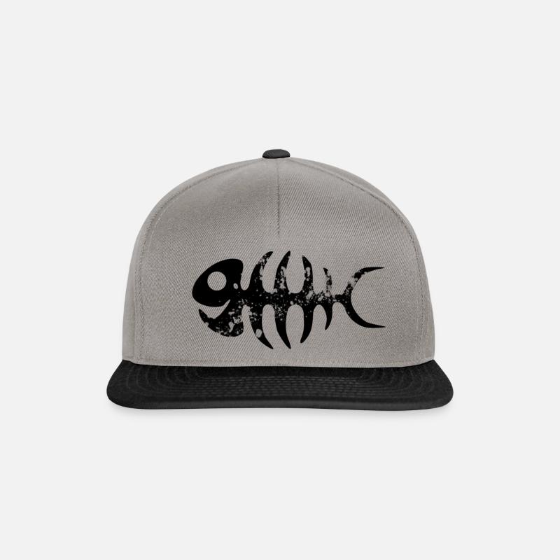 Skelett - Snapback Cap - Graphit/Schwarz