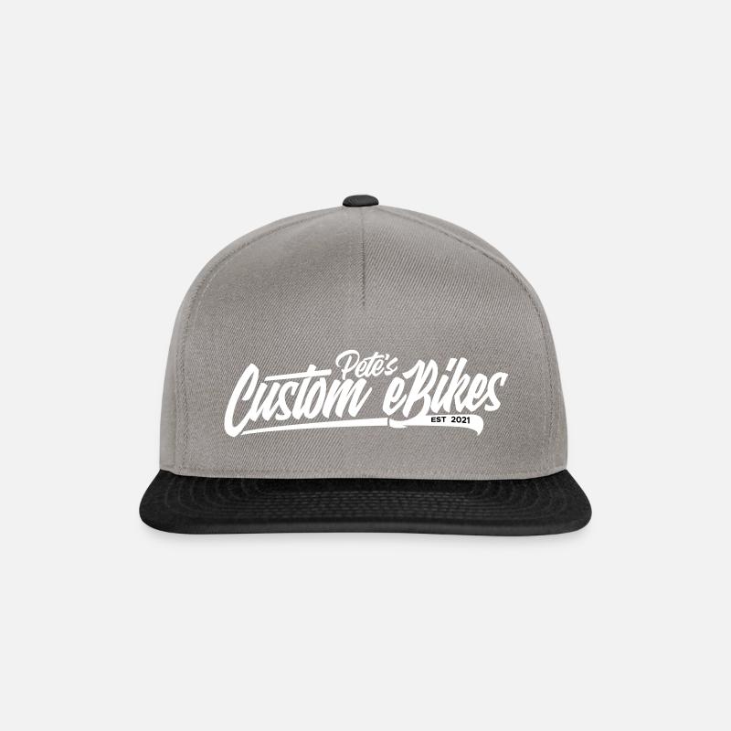 Petes Custom E-Bikes - Snapback Cap - Graphit/Schwarz
