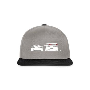 miata vs silvia blanc - Casquette snapback - gris graphite/noir - Devant
