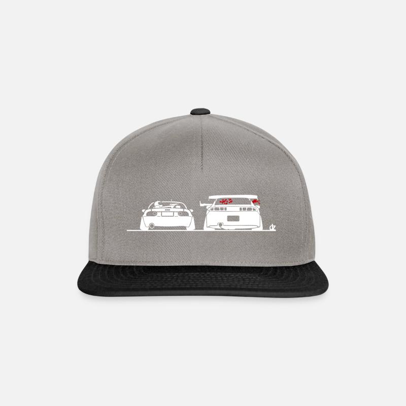 miata vs silvia white - Snapback Cap - graphite/black