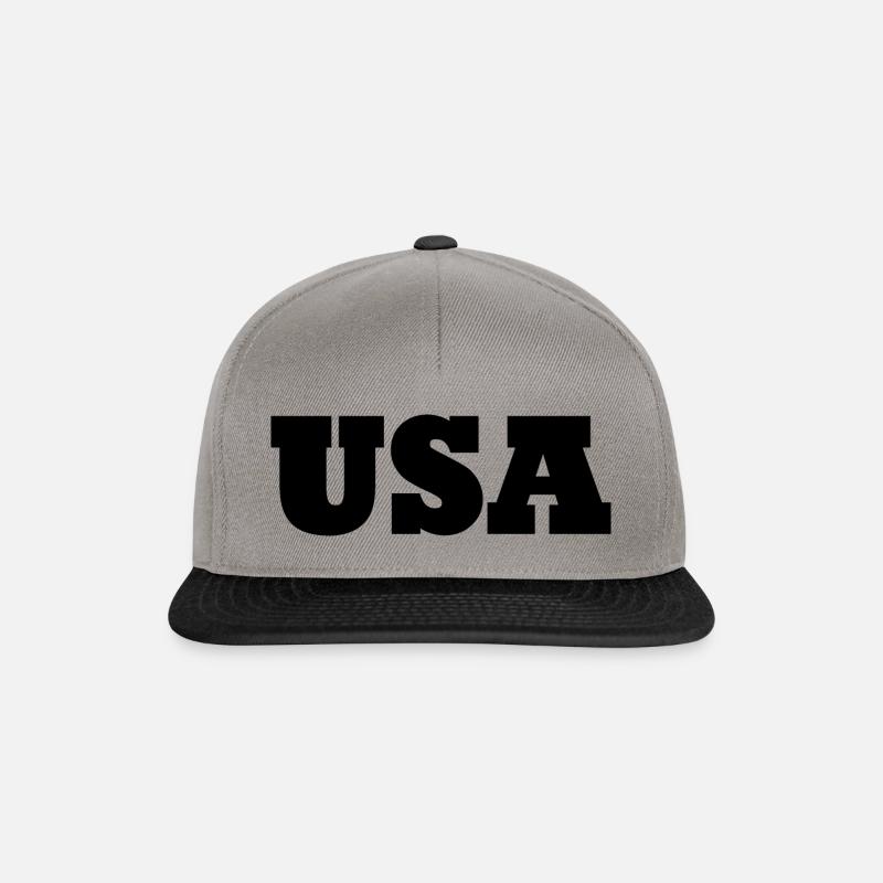 États-Unis - Casquette snapback - gris graphite/noir