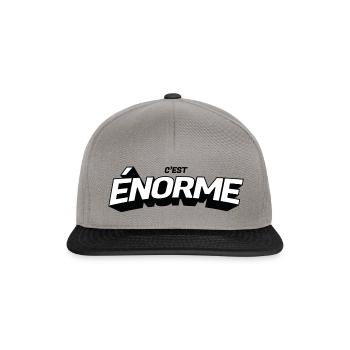 C'est énorme - mème - Casquette snapback - gris graphite/noir - Devant