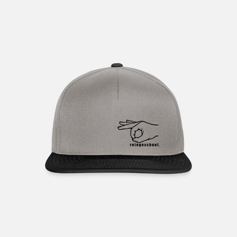 reingeschaut [black] - Snapback Cap - Graphit/Schwarz