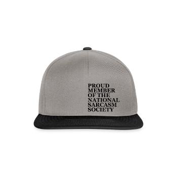 National Sarcasm Society - Fier membre [noir] - Casquette snapback - gris graphite/noir - Devant