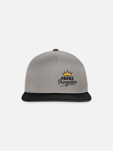 Papas Prinzessin - Snapback Cap - Graphit/Schwarz