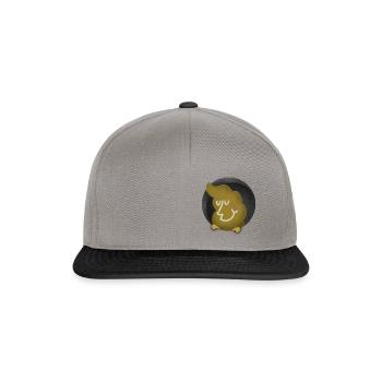 Peek a boo — Herr Schnampel guckt aus seiner Höhle - Snapback Cap - Graphit/Schwarz - Vorne