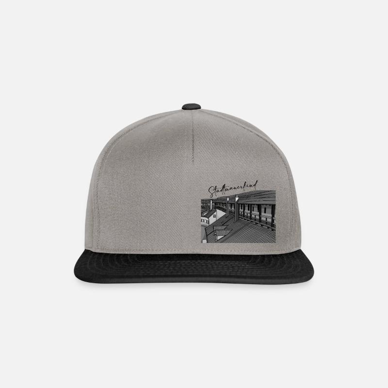 Stadtmauer // Nördlingen // Stadtmauerkind - Snapback Cap - Graphit/Schwarz