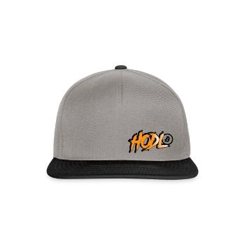HODL Bitcoin - Style Graffiti en Orange Noir - Casquette snapback - gris graphite/noir - Devant
