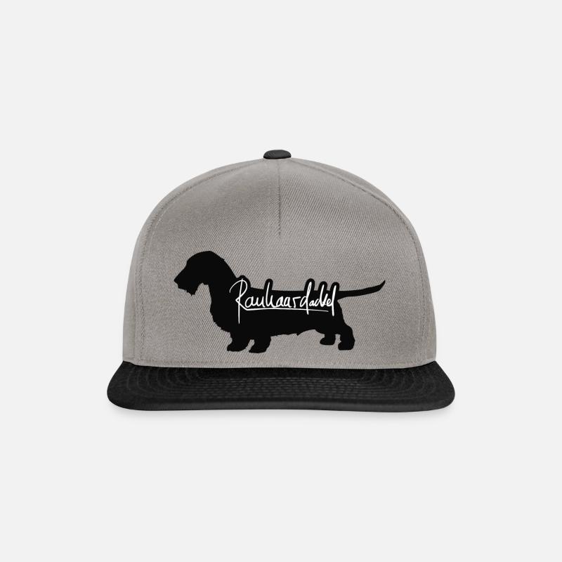 Rauhaardackel Schriftzug Rauhaar Dackel - Snapback Cap - Graphit/Schwarz