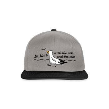 In love (b) - Casquette snapback - gris graphite/noir - Devant